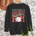 Somebody's Loudmouth Baseball Mom Baseball Women Crewneck Sweatshirt Somebody's Loudmouth Baseball Mom Baseball Women Crewneck Sweatshirt