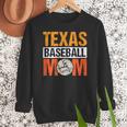 Texas Baseball Mom Design Baseball Player And Baseball Women Crewneck Sweatshirt Texas Baseball Mom Design Baseball Player And Baseball Women Crewneck Sweatshirt
