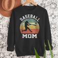 Vintage Baseball Mom Baseball Lover Women Crewneck Sweatshirt