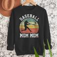Vintage Baseball Mom Mom Baseball Lover Women Crewneck Sweatshirt
