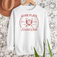 2024 Home Plate Social Club Softball Season Tee Baseball Mom Premium Women Crewneck Sweatshirt