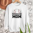 American Flag Patriotic Game Day Baseball Mom Women Crewneck Sweatshirt