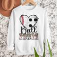 Ball Mom Heart Soccer Baseball Mom Women Crewneck Sweatshirt Ball Mom Heart Soccer Baseball Mom Women Crewneck Sweatshirt