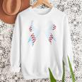 Baseball Bow Baseball Mom Women Baseball Mama Premium Women Crewneck Sweatshirt