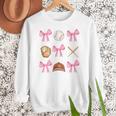 Baseball Coquette Bow Baseball Mama Baseball Mom Premium Women Crewneck Sweatshirt Baseball Coquette Bow Baseball Mama Baseball Mom Premium Women Crewneck Sweatshirt