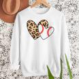 Baseball Heart Leopard Heart Sport Baseball Mom Women Crewneck Sweatshirt Baseball Heart Leopard Heart Sport Baseball Mom Women Crewneck Sweatshirt