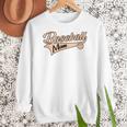 Baseball Mom Best Mama Cute Throwback Classic Women Crewneck Sweatshirt