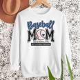 Baseball Mom Blue Varsity Baseball Mama Cute Mother's Day Women Crewneck Sweatshirt Baseball Mom Blue Varsity Baseball Mama Cute Mother's Day Women Crewneck Sweatshirt