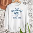 In My Baseball Mom Era Retro Game Day Mama Groovy Season Raglan Baseball Tee Women Crewneck Sweatshirt