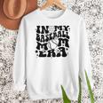 In My Baseball Mom Era Retro Groovy Sports Parent Women Crewneck Sweatshirt