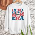 In My Baseball Mom Era Smile Face Retro Women Crewneck Sweatshirt