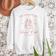 Baseball Mom Home Plate Social Club Mother's Day Women Crewneck Sweatshirt
