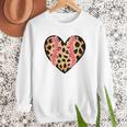 Baseball Mom Leopard Heart Valentine Day Mother Day Women Crewneck Sweatshirt Baseball Mom Leopard Heart Valentine Day Mother Day Women Crewneck Sweatshirt