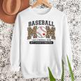 Baseball Mom Leopard Like a Normal But Louder And Prouder Women Crewneck Sweatshirt
