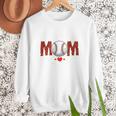 Baseball Mom Leopard Sports Players Mother's Day Women Crewneck Sweatshirt