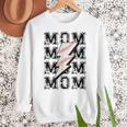 Baseball MOM Lightning Bolt Tshirt Retro Women Crewneck Sweatshirt