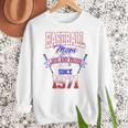 Baseball Mom Loud & Proud Since 1971 Raglan Baseball Tee Women Crewneck Sweatshirt