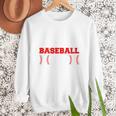 Baseball Mom Loud Proud Quote Game Day Sports Mama Saying Women Crewneck Sweatshirt