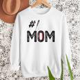 Baseball Mom Number One 1 Mother Baseball Lover Mother's Day Women Crewneck Sweatshirt Baseball Mom Number One 1 Mother Baseball Lover Mother's Day Women Crewneck Sweatshirt