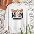Baseball Mom Orange Varsity Baseball Mama Cute Mother's Day Women Crewneck Sweatshirt