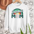 Baseball Mom Rainbow Game Day Women Crewneck Sweatshirt Baseball Mom Rainbow Game Day Women Crewneck Sweatshirt