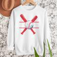 Baseball Mom Red Women Crewneck Sweatshirt Baseball Mom Red Women Crewneck Sweatshirt