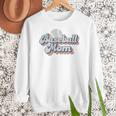 Baseball Mom Sporty Retro Baseball Team Momma Gray Women Crewneck Sweatshirt Baseball Mom Sporty Retro Baseball Team Momma Gray Women Crewneck Sweatshirt