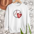 Bleached Custom Baseball Mom Number 7 Heart For Mom Women Crewneck Sweatshirt Bleached Custom Baseball Mom Number 7 Heart For Mom Women Crewneck Sweatshirt