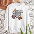 My Boy Might Not Always Swing Baseball Mom Premium Women Crewneck Sweatshirt
