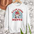 Calm Your Mitts Baseball Mom Sport Lover Women Crewneck Sweatshirt Calm Your Mitts Baseball Mom Sport Lover Women Crewneck Sweatshirt