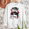 Canadian Baseball Mom Canada Flag Baseball Girl Women Crewneck Sweatshirt Canadian Baseball Mom Canada Flag Baseball Girl Women Crewneck Sweatshirt