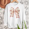 Coquette Bow Baseball Mama Baseball Mom Women Premium Women Crewneck Sweatshirt Coquette Bow Baseball Mama Baseball Mom Women Premium Women Crewneck Sweatshirt