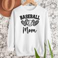 Custom Baseball Mom Number 2 Heart For Mom Women Crewneck Sweatshirt