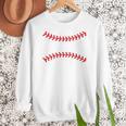 Cute Baseball Mom Laces Little League Women's Mother's Day Women Crewneck Sweatshirt