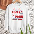 Cute Ducks On The Pond Cute Baseball Mom T-Shirt Women Crewneck Sweatshirt