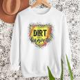 Dirt And Diamonds Baseball Leopard Baseball Mom Women Crewneck Sweatshirt