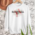 Distressed Baseball Mom Women Crewneck Sweatshirt Distressed Baseball Mom Women Crewneck Sweatshirt