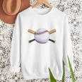 Dugout Mom Baseball Mommy Baseball Mother's Day Women Crewneck Sweatshirt