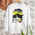 Ecuador Baseball Mom Ecuadorian Baseball Girl Women Crewneck Sweatshirt
