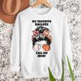 My Favorite Ballers Call Me Mom Basketball Mom Baseball Mom Women Crewneck Sweatshirt My Favorite Ballers Call Me Mom Basketball Mom Baseball Mom Women Crewneck Sweatshirt