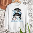 Guatemala Baseball Mom Messy Bun Women Crewneck Sweatshirt Guatemala Baseball Mom Messy Bun Women Crewneck Sweatshirt