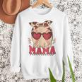 Heart Glasses Baseball Mama Baseball Mom Mother's Day Women Crewneck Sweatshirt Heart Glasses Baseball Mama Baseball Mom Mother's Day Women Crewneck Sweatshirt