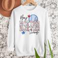 Hey Batter Batter Swing Graphic For Baseball Moms Women Crewneck Sweatshirt