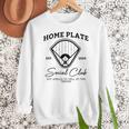 Home Plate Social Club Baseball Mom Women Crewneck Sweatshirt