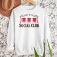 Home Plate Social Club Softball Season Baseball Mom Women Crewneck Sweatshirt