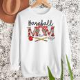 Leopard Baseball Mom Game Day Vibes Mother's Day Women Crewneck Sweatshirt Leopard Baseball Mom Game Day Vibes Mother's Day Women Crewneck Sweatshirt