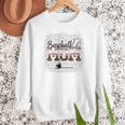 Leopard Baseball Mom Mama Mommy Bleached Women Crewneck Sweatshirt Leopard Baseball Mom Mama Mommy Bleached Women Crewneck Sweatshirt