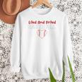 Loud And Proud Baseball Mom Baseball Mom Heart Women Crewneck Sweatshirt