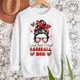 Loud And Proud Baseball Mom Messy Bun Leopard Mother Day Women Crewneck Sweatshirt Loud And Proud Baseball Mom Messy Bun Leopard Mother Day Women Crewneck Sweatshirt