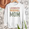 Loudmouth Baseball Mom Sports Cute Text Premium Women Crewneck Sweatshirt